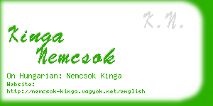 kinga nemcsok business card